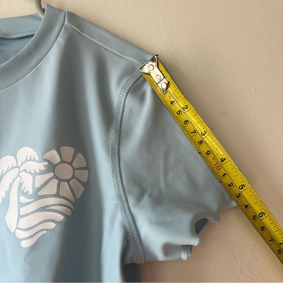 Old Navy Girls Blue Rash Guard Swim Shirt L (10–12) | UPF 40 Sun Protection - Picture 6 of 8